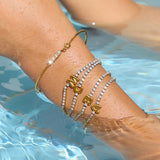 Bracelet lettre zircon femme acier inoxydable – Bijou personnalisable A–Z